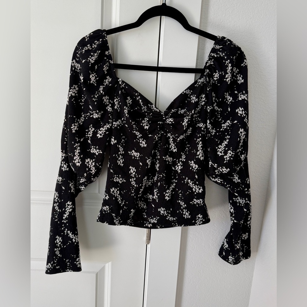 Anthropologie long sleeve, square neck shirt.